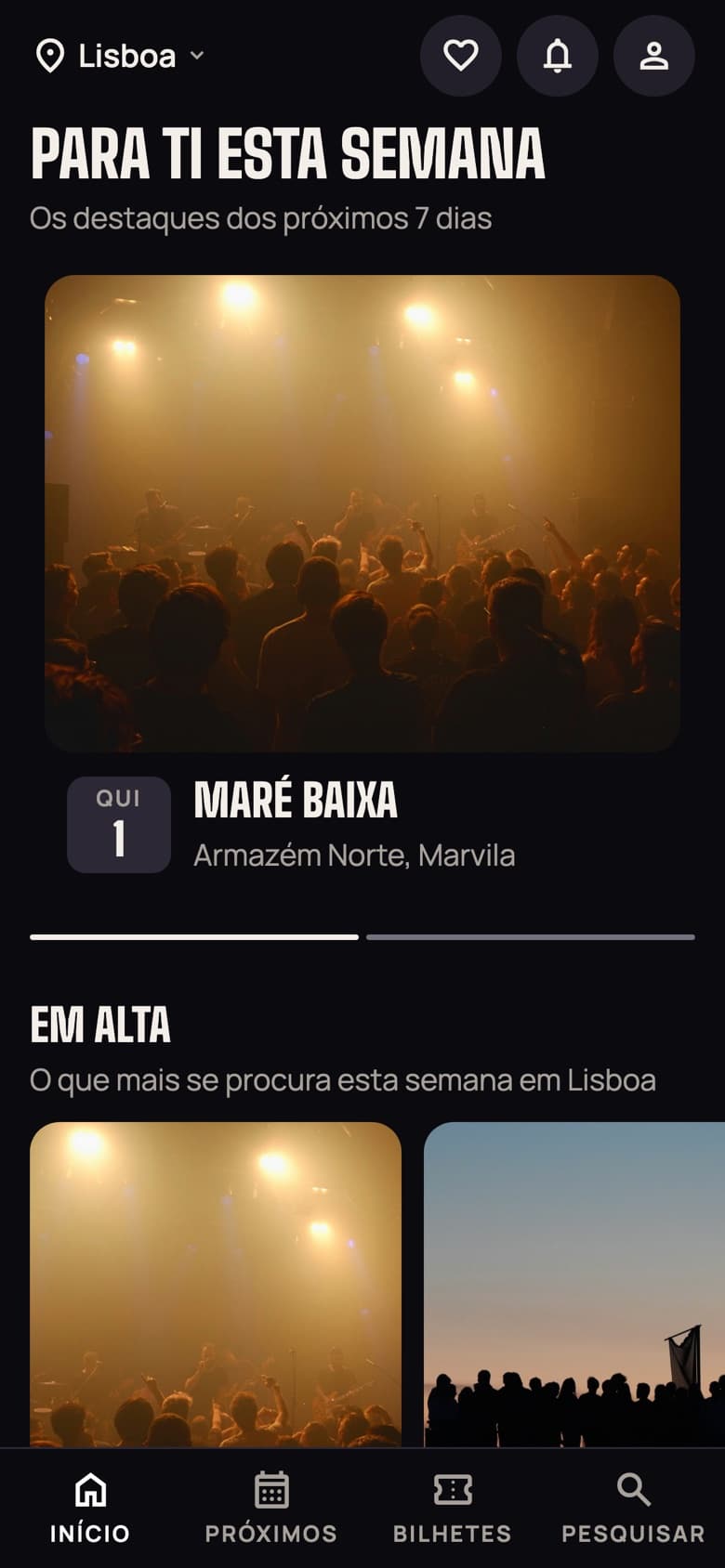 O início da app REVO, com as festas da semana em Lisboa